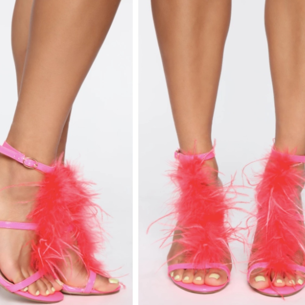 Lost In The Moment Heeled Sandal - NeonPink NWT